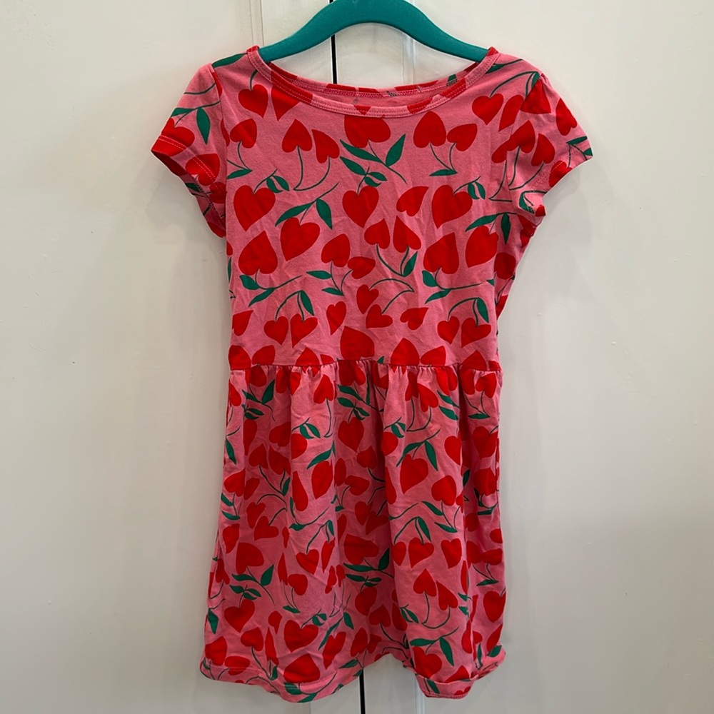 Carter’s Pink Red Dress Hearts Cotton light weight 6T
